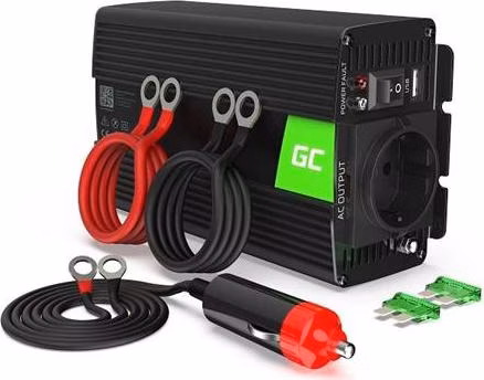 Green Cell  Měnič napájení Power Inverter do auta  12V na 230V 300W / 600W Čistý sinus