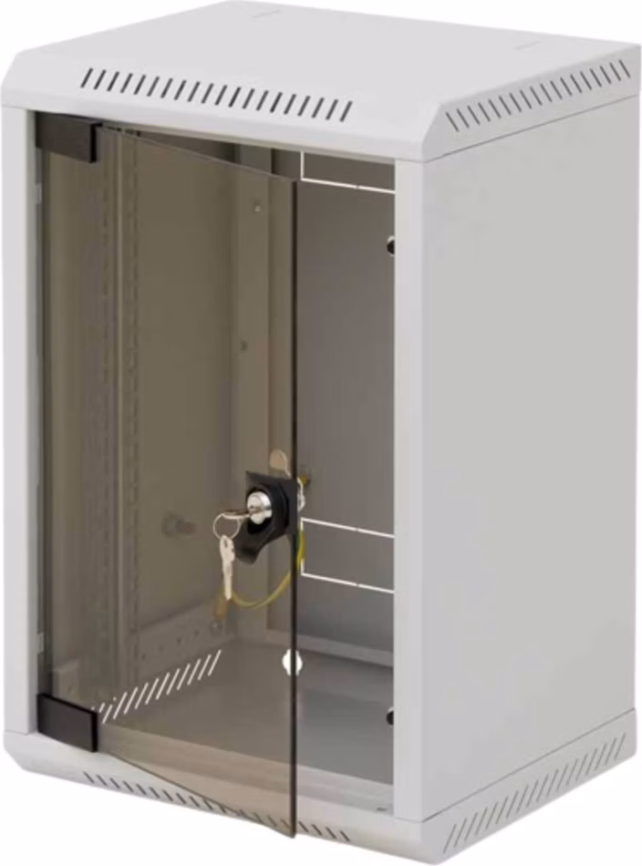 Triton 10" rozvaděč jednodílný 9U/260mm, celoskleněné dveře