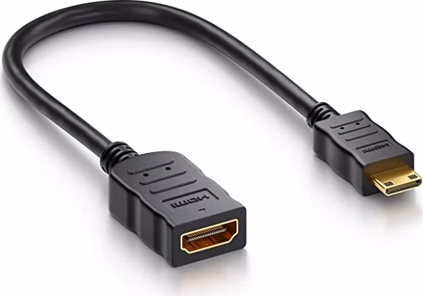 PremiumCord Flexi adaptér HDMI Typ A samice - mini HDMI Typ C samec pro ohebné zapojení