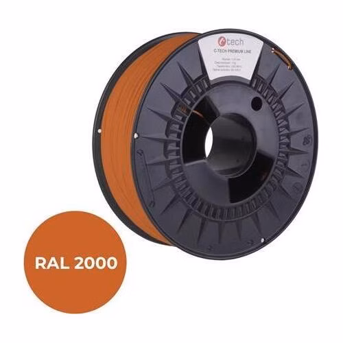 C-TECH tisková struna PREMIUM LINE ( filament ) , ABS, žlutooranžová, RAL2000, 1,75mm, 1kg