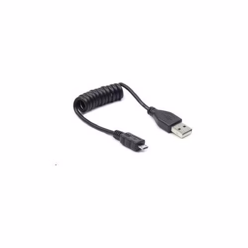 GEMBIRD Kabel USB A Male/Micro B Male 2.0, 60cm, Black, kroucený