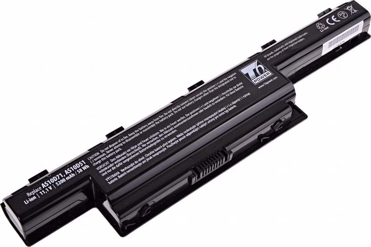 Batéria T6 Power pre Acer Aspire 4741, 5551, 5741, 5751, TravelMate 4750, 5740, 5200mAh, 58Wh, 6cell