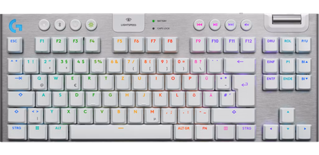 Logitech® G915 X LIGHTSPEED TKL Low-Profile Wireless Gaming Keyboard - WHITE - US INT'L - hmatová