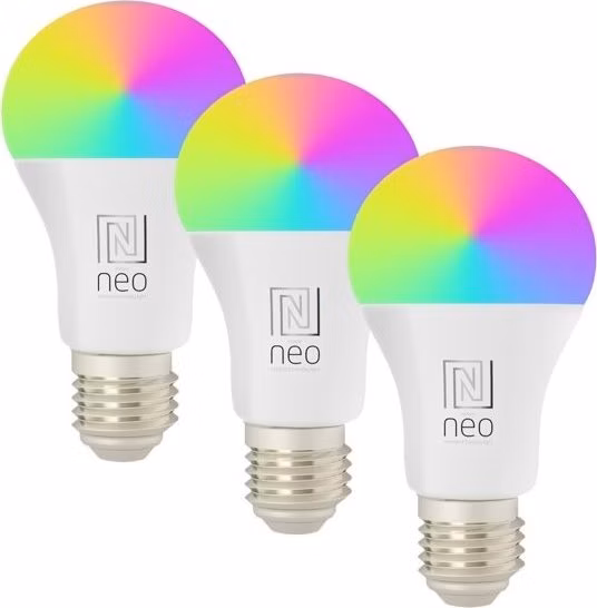 IMMAX NEO SMART sada 3x LED žárovka E27 11W RGB+CCT barevná a bílá, stmívatelná, Zigbee, TUYA