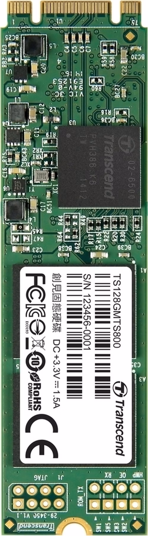 TRANSCEND MTS800 128GB SSD disk M.2 2280, SATA III (MLC)