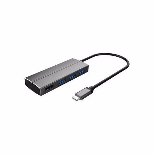 PremiumCord Adaptér USB 3.1 Type-C male na HDMI female + 3x USB 3.0, aluminum