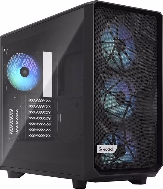 Fractal Design Meshify 2 RGB Black TG Light Tint / Midi Tower / průhledná bočnice / bez zdroje / černá