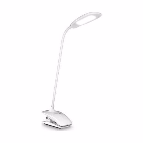 CONNECT IT CLIP stolní Led lampička s klipem, int. baterie, USB-C, BÍLÁ