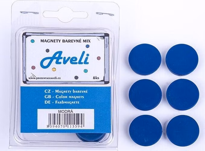 AVELI Set magnetů, modrá barva