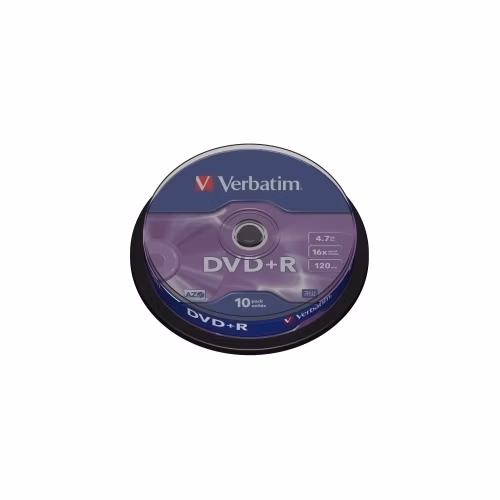 VERBATIM DVD+R(10-Pack)Spindle/General Retail/16x/4.7GB
