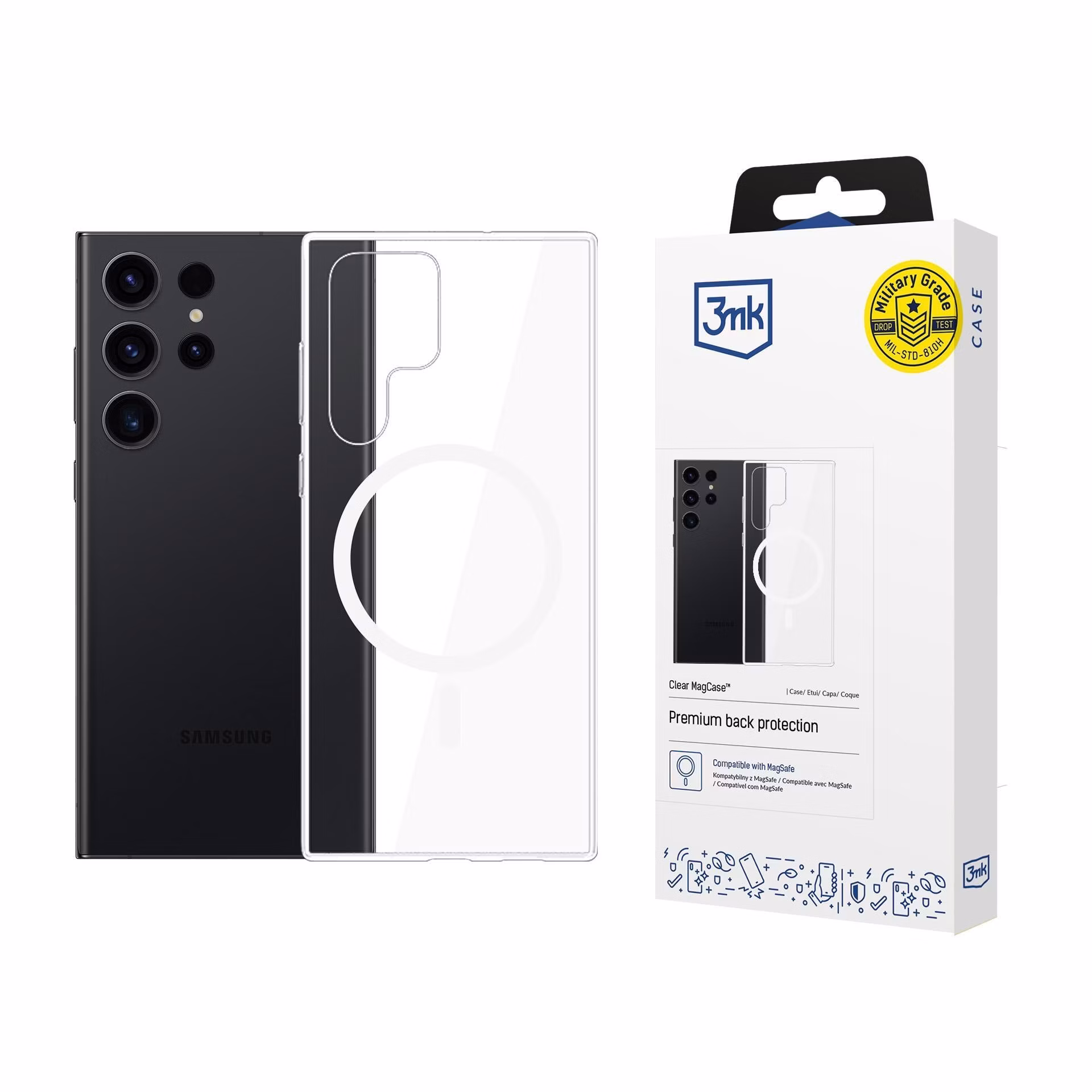 3mk ochranný kryt Clear MagCase pro Samsung Galaxy S24 Ultra