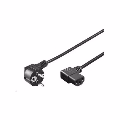 PremiumCord napájecí kabel 240V, délka 2m CEE7 pravoúhlý/IEC C13 pravoúhlý