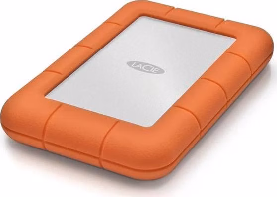 LACIE RUGGED Secure 2TB 2.5inch USB-C USB3.1 Drop crush and rain resistant for all terrain use orange