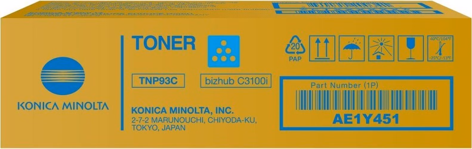 Konica Minolta TNP93C,Toner azurový pro bizhub C3100i, 4000 stran
