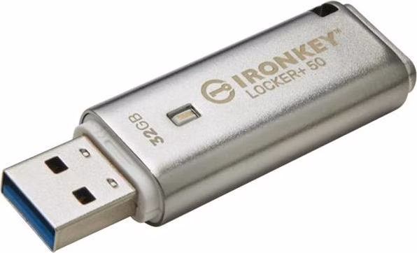 KINGSTON 32GB IronKey Locker Plus 50 AES Encrypted, USBtoCloud