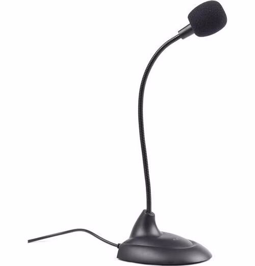 Gembird mikrofón, stolný, 3.5 mm jack, čierny