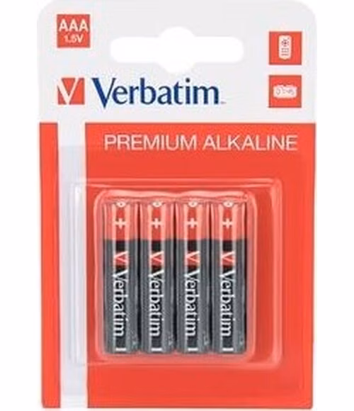 VERBATIM Alkalické baterie AAA, 4 PACK , LR3