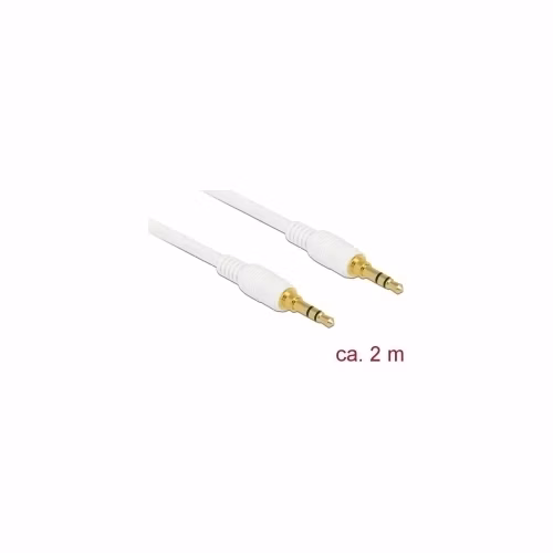 Delock Kabel Stereo Jack 3,5 mm 3 pin samec > samec 2 m bílá
