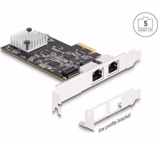 Delock PCI Express x2 karta na 2 x RJ45 5 Gigabit LAN