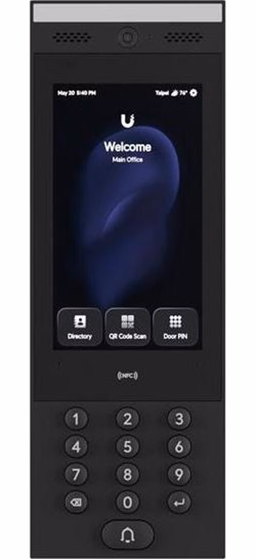 Ubiquiti Indoor/outdoor intercom terminal for managing residential and commercial building entry requests with Touch Pas