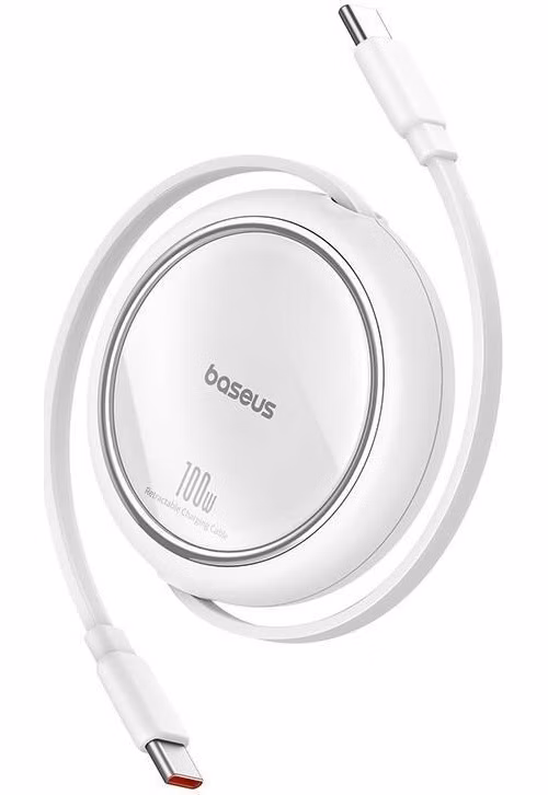 Baseus Dátový kábel Free2Pull mini USB-C/USB-C 1,5m 100W biely