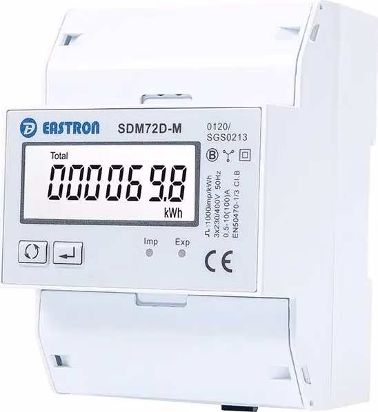 Eastron SDM72D-MID, multifunkční elektroměr, třífázový, 100A