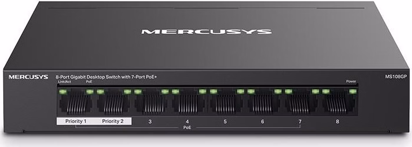 NV Version is suitabe for customers who's voltage input is between 220V-240V"8-Port Gigabit Desktop Switch with 7-Port P