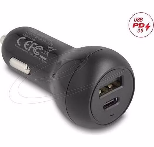 Delock Nabíječka do auta USB Type-C PD 3.0 a USB Type-A s 32 W