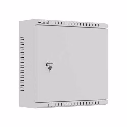 LANBERG Instalační skříň 10" TPR s MESH panelem 340 × 340 × 140 mm, šedá(sestavená)