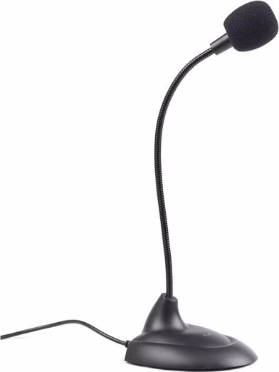 Gembird mikrofón, stolný, 3.5 mm jack, čierny