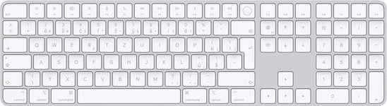 Apple Magic Keyboard s Touch ID a Numerickou klávesnicou - SK - biele klávesy (USB-C)