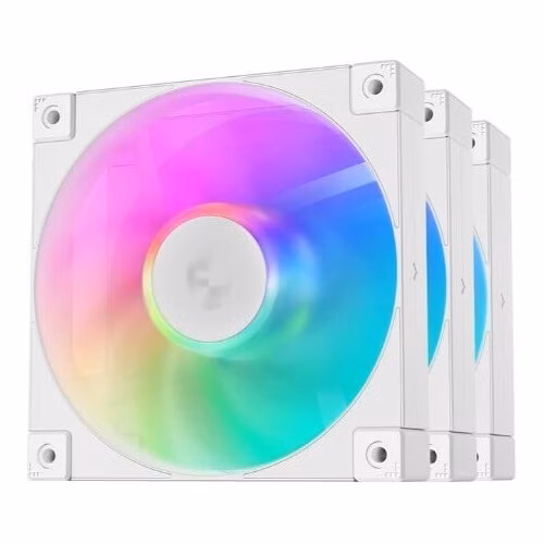 DEEPCOOL Ventilátor FD12 ARGB WH 3v1, 3x120mm, ARGB, bílá