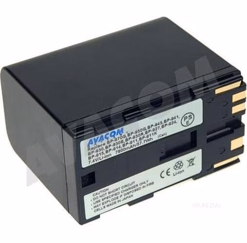 AVACOM Náhradní baterie Canon BP-970 Li-Ion 7.4V 7800mAh 57.7Wh