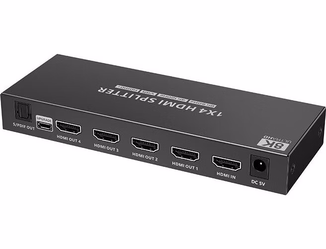 XtendLan HDMI distribucní rozbocovac, 1 vstup / 4 výstupy, 8k@60Hz