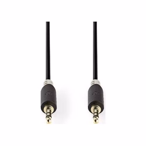 Nedis CABW22000AT05 - Stereofonní Audio Kabel | 3,5mm Zástrčka - 3,5mm Zástrčka | 0,5 m | Antracit