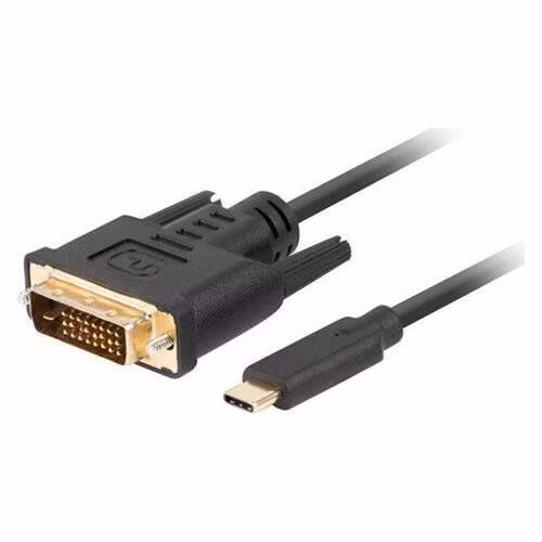 Lanberg USB-C(M)->DVI-D(24+1)(M) kabel 1,8m černá