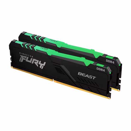 Kingston FURY Beast/DDR4/32GB/3600MHz/CL18/2x16GB/RGB/Black