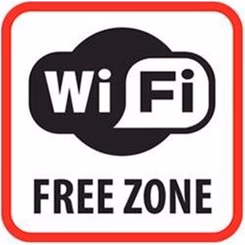 Výstražná samolepka SK - WiFi Free Zone
