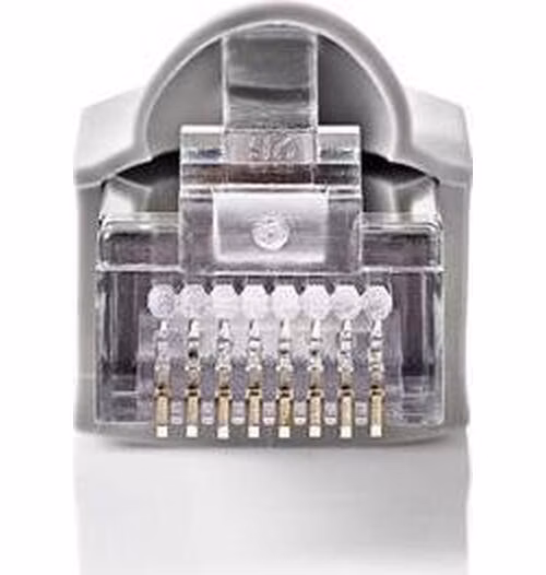 Nedis CCGB89350GY - Sada Síťových Konektorů CAT5 | RJ45 (8P8C) Zástrčka - Krytka Konektoru | 10 kusů | Šedá