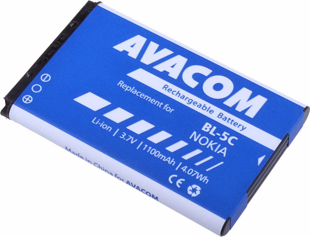 Baterie AVACOM GSNO-BL5C-S1100A do mobilu Nokia 6230, N70, Li-Ion 3,7V 1100mAh (náhrada BL-5C)