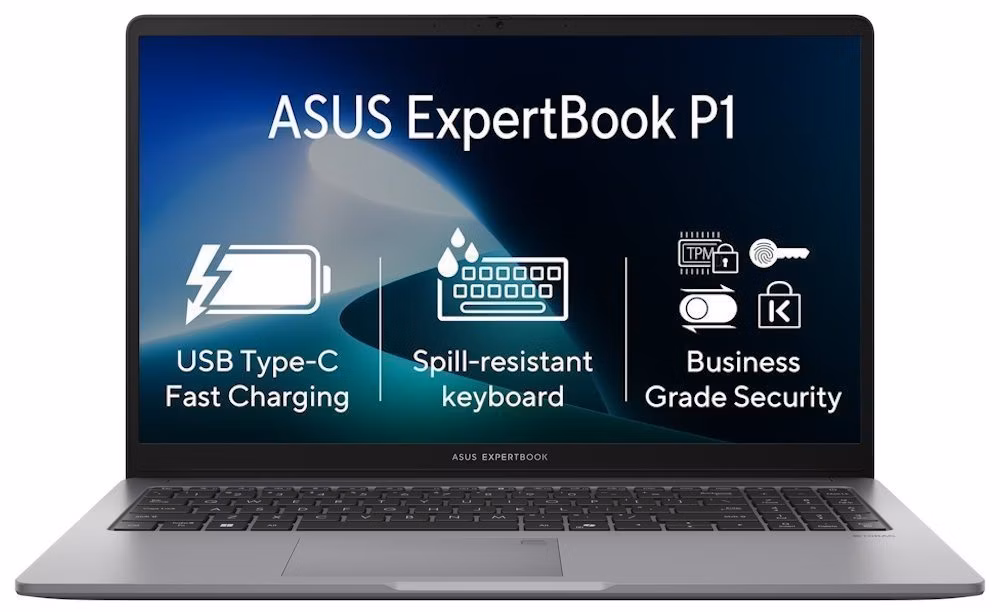 ASUS ExpertBook P1/ Core 5 210H/ 8GB/ 512GB/ Intel Arc/ 15,6"FHD,matný/ W11P/ šedý