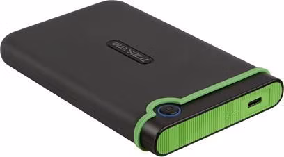 TRANSCEND 2TB StoreJet 25M3C SLIM, 2.5”, USB-C (3.1 Gen 1) Externí Anti-Shock disk, tenký profil, šedo/zelený