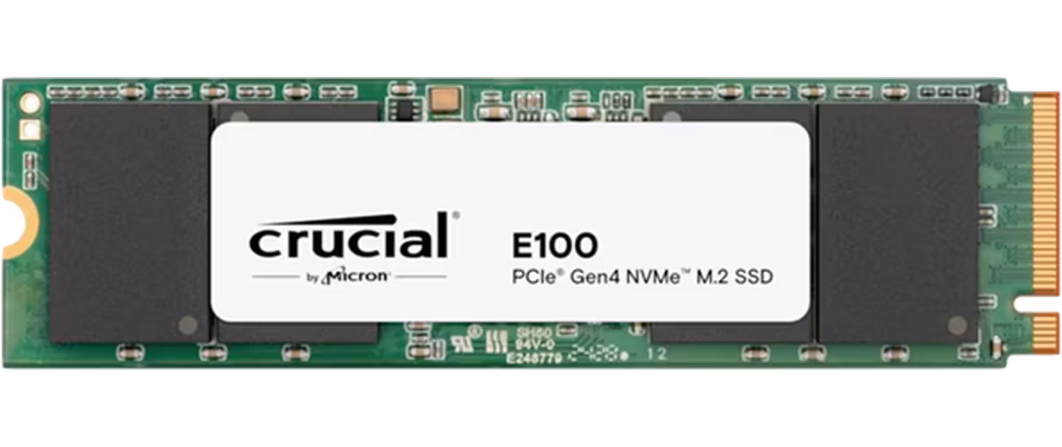 Crucial E100 1TB SSD PCIe NVMe M.2 2280, r5000MB/s, w3000MB/s, TRAY