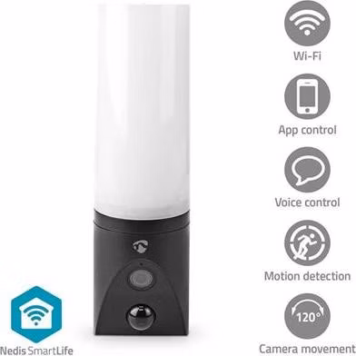 Nedis WIFICOL20BK - SmartLife Venkovní Kamera | Wi-Fi | Okolní světlo | Full HD 1080p | IP65 | Cloud / Micro SD/ Onvif |