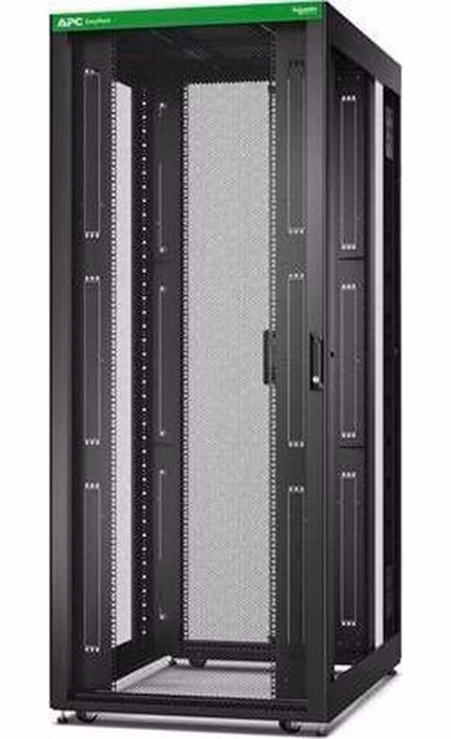 APC Easy Rack 800mm/48U/1000mm , with Roof, castors,feet and 4 Brackets, No Side panels,Bottom, black