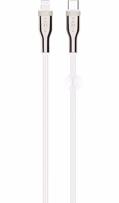 FIXED Opletený kábel USB-C/Light., 1.2m