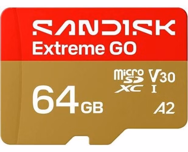 SanDisk Extreme GO MicroSD UHS-I 64GB 170MB/s(R) / 80MB/s(W)