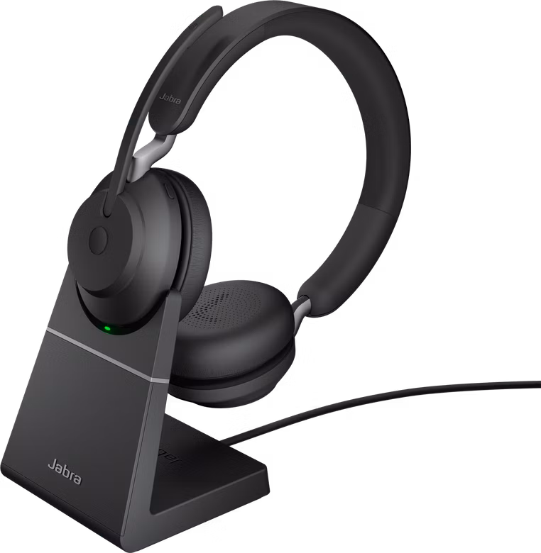 Jabra Evolve2 65/Stereo/USB-C/BT/Bezdrať/MS/Stand/Čierna
