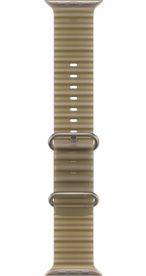 Apple Watch 49mm Translucent Kelp Ocean Band - Natural Titanium Finish