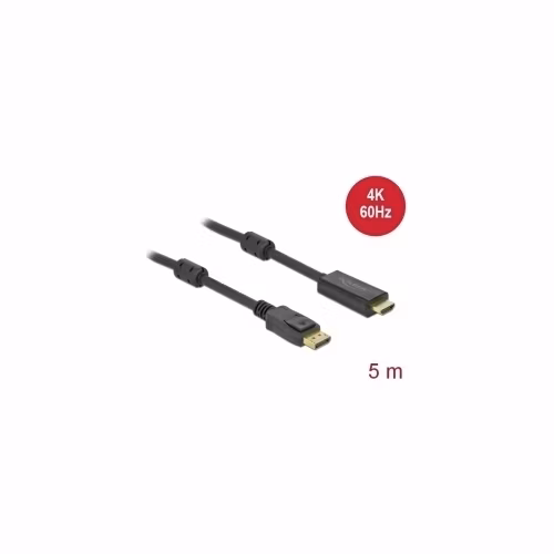 Delock Kabel z Active DisplayPort 1.2 na HDMI, 4K, 60 Hz 5 m